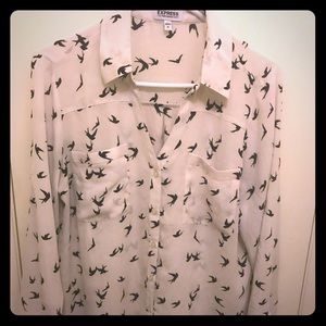 Express - The Portofino Shirt w/ birds